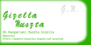 gizella muszta business card